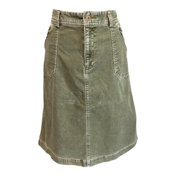Eddie Bauer Olive Midi Skirt - Picture 1 of 7